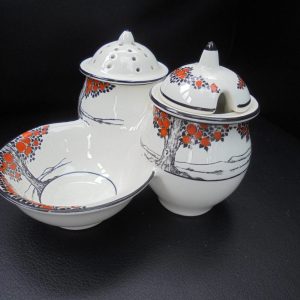 Crown Ducal ORANGE TREE cruet set. (Ref OCT 3231).