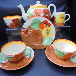 NASTURTIUM globe shape tea for 2. (Ref CC 1858)