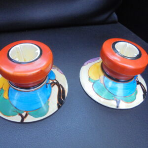 DSC07523 BLUE AUTUMN pair of candle holders (Ref CC 2005)